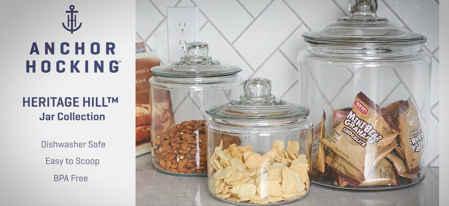 Amazon.com: Anchor Hocking Heritage Hill 1/2 Gallon Glass Jar with